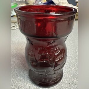 Vintage Wheaton Juice Glass in  ruby red.